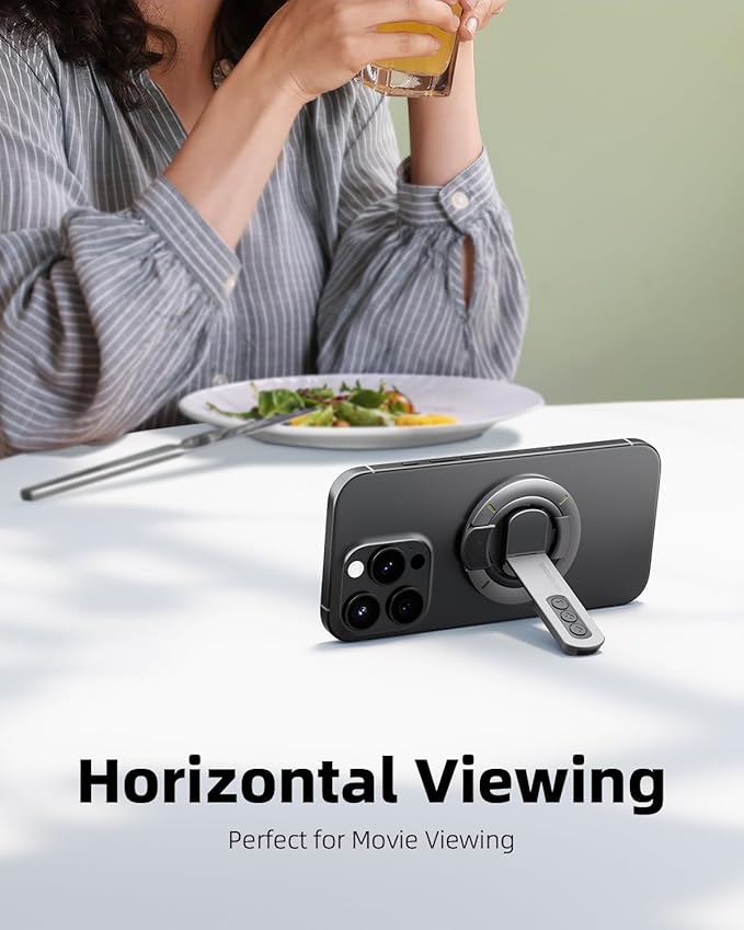 TODI for MagSafe Phone Grip Stand, 3-in-1 Magnetic Finger Ring Holder with Double-Sided Magnet, Fidget Toy Design, Magnetic Phone Stand for iPhone 16/15/14/13/12 Series