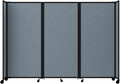 Versare Room Divider 360 Portable Wall Partition | Folding Panels | Large Freestanding Divider | Locking Wheels | Temporary Room Separator