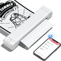 Phomemo M08F Portable Printers Wireless for Travel, Thermal Printer Support 8.5" X 11" US Letter Thermal Paper, Bluetooth Inkless Printer Compatible with iOS, Android, Laptop for Travel, Office, Home