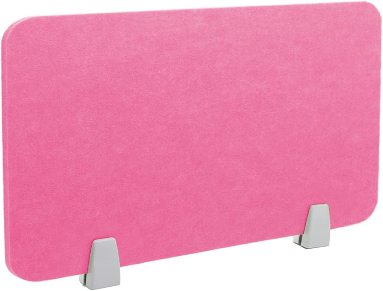 Icegrey Acoustic Desk Divider Privacy Panel Removable Sound Absorbing Desk Partition Board with 2 Clips for Student Call Centers Offices Braries Classrooms Library, Rose Red, 35.1x11.7"