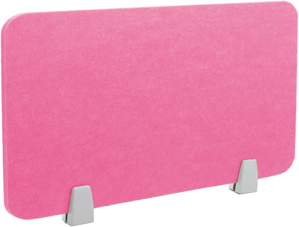 Icegrey Acoustic Desk Divider Privacy Panel Removable Sound Absorbing Desk Partition Board with 2 Clips for Student Call Centers Offices Braries Classrooms Library, Rose Red, 39x11.7"