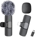 Professional Wireless Mini Microphone for iPhone, iPad, Android Phone, Cordless Omnidirectional Lavalier Lapel Mic, Plug-Play Microphone for Interview Video Podcast Vlog YouTube