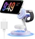 2025 3 in 1 Charging Station Compatible with Magsafe Charger Wireless Charger Stand for iPhone16 15 14 13 12 Series Wireless Charging Station for AirPods Wireless Charging Stand for iWatch Series