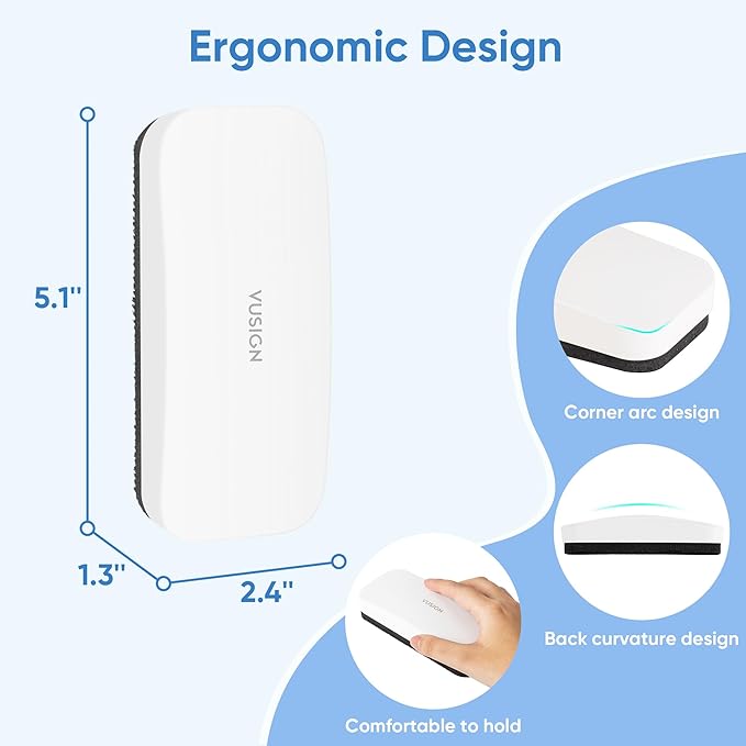 VUSIGN Magnetic Dry Erase Whiteboard Eraser, Glass Board Eraser for Dry Erase Board, Glass Board, Calendar Board, Office, Home,School Supplies, 6 Pack