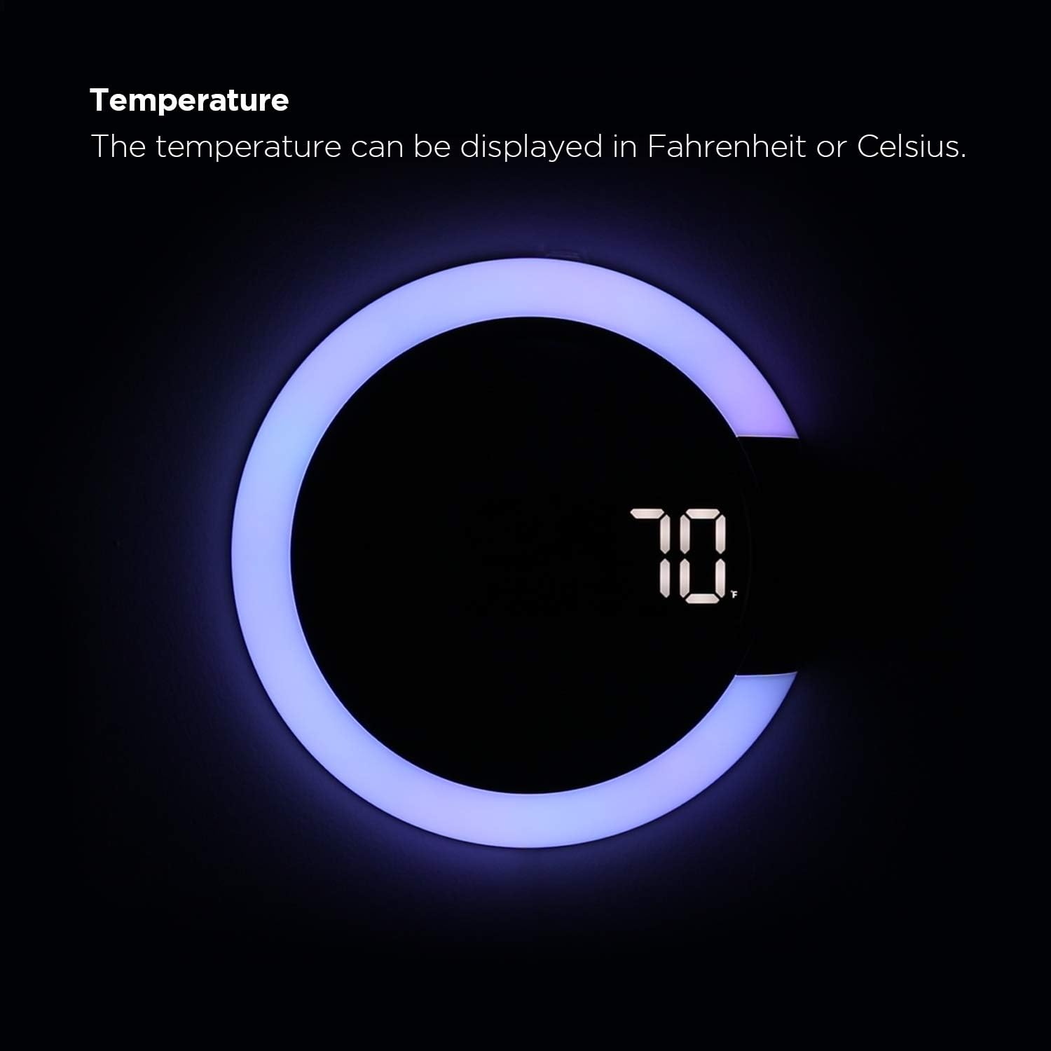 mooas Mood Light LED Silent Digital Wall Clock with Remote, Backlit Nightlight, Modern Digital LED Wall Clock Display Alarm Clock Melody 5 Brightness for Bedroom Living Room