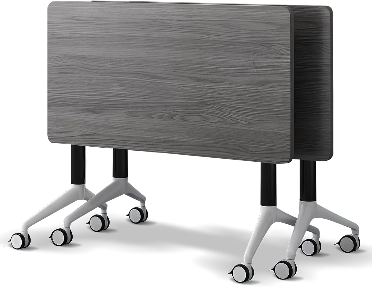 Conference Room Table with Flip-Top Design for Dynamic Meetings, Business Table Computer Desk with Heavy-Duty Frame,Foldable Seminar Meeting Tables for Home Office (2, B, 70.8IN)