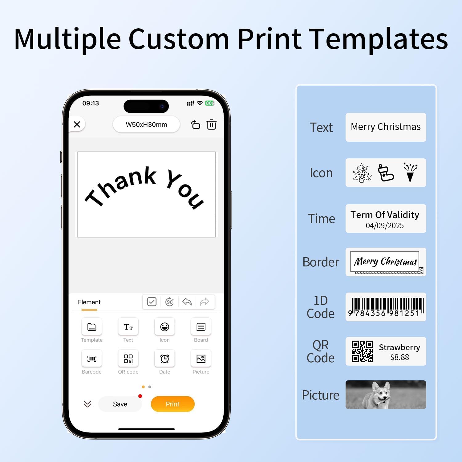 Rongta Bluetooth Label Maker Machine with Tape, Thermal Label Printer for Office, Small Business Essentials, Home Organization, Portable Inkless Sticker Label Maker with 2x1.18 inch Labels-150pcs