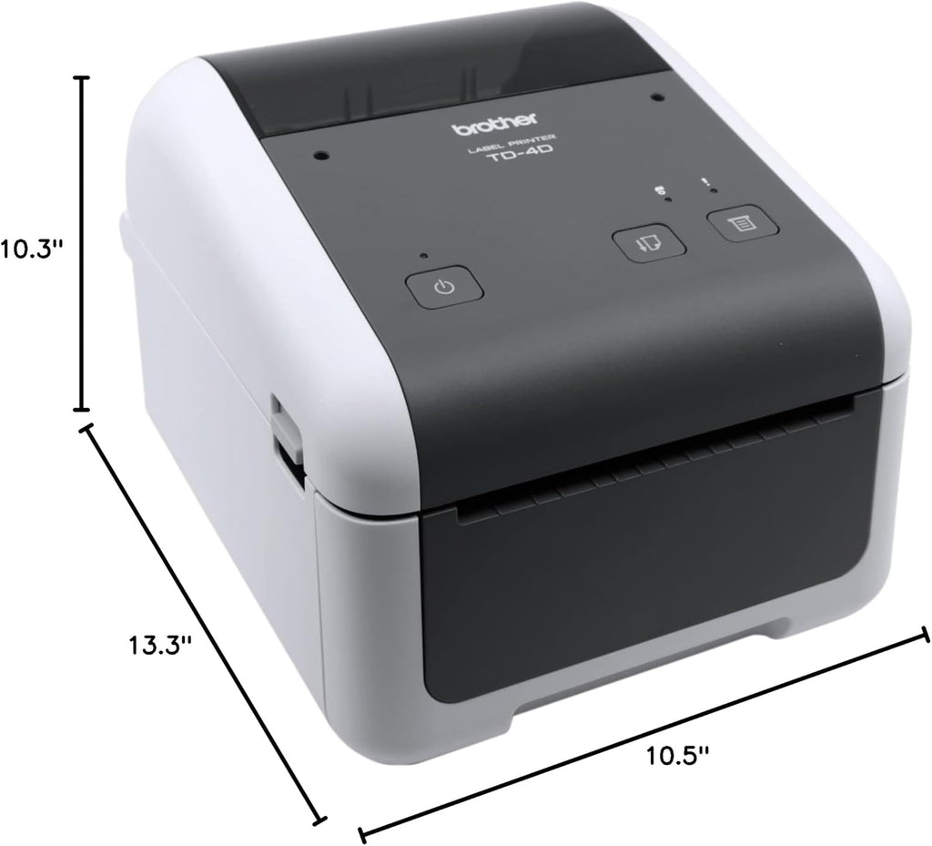 Brother TD-4520DN Entry Level Direct Thermal Desktop Printer, Print Labels and Receipts, 300 dpi, 6ips, USB 2.0