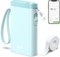 Nelko Label Maker Machine with Tape, P21 Bluetooth Label Printer, Wireless Mini Label Makers with Multiple Templates for School Office Home, Cyan