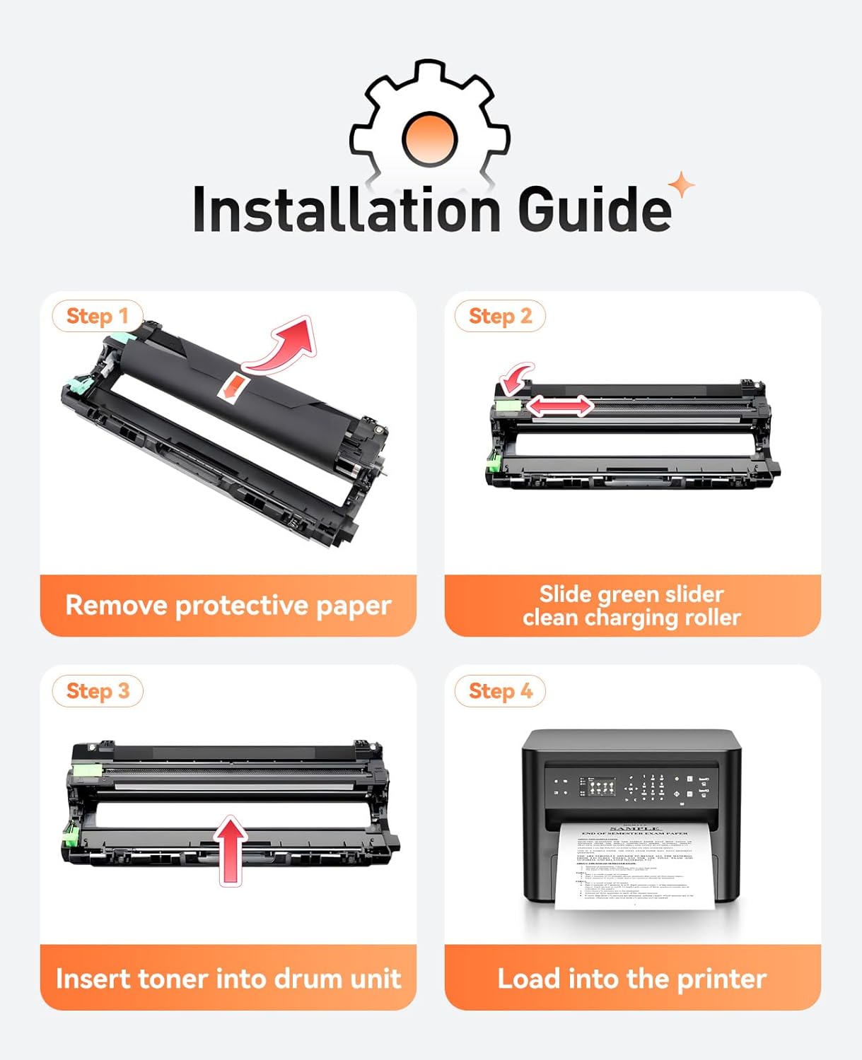 DR221CL Drum Unit (Not Toner)4-Pack Compatible for Brother DR-221CL Imaging Drum for MFC-9130CW HL-3170CDW MFC-9340CDW HL-3140CW 3150CW MFC-9330CDW 9140CDN DCP-9020CDN Printer Black Cyan Yellow Magent