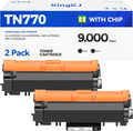 TN770 Black Toner Cartridge High Yield 2-Pack with chip Replacement for Brother TN-770 TN770 770 Toner Compatible with Brother HL-L2370DW HL-L2370DWXL MFC-L2750DW MFC-L2750DWXL Printer Ink All-in-One