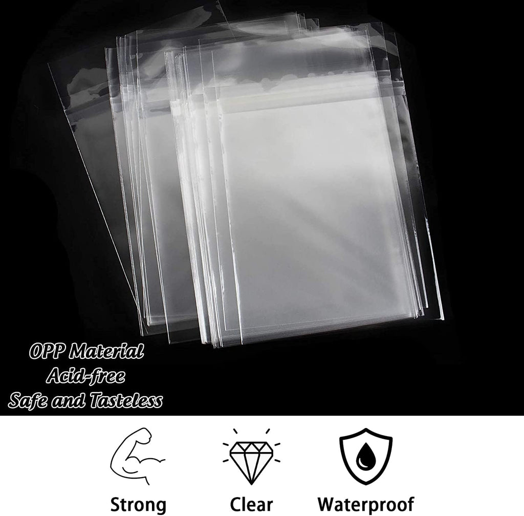 AUEAR 11" x 14" (100 Pack) Clear Plastic Sleeves - Acid Free 1.6mil Crystal Resealable Bags -Fit for 11x14 Prints, Photos, Documents, Clothing, T-Shirt