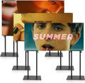 Poster Sign Holder Floor Stand for Display, Floor Poster Board Stand with Heavy Duty Pedestal, Adjustable Banner Stand, Height Up to 80 inch, Double-Sided Signage with Non-Slip Mat (6 Pack)