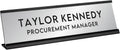 Custom Engraved Desk Plate | Personalized with your Name and Title | Perfect Decor for Office, Business, or Home | Multiple Font and Color Options | 2x8" or 2x10" (Silver w/Black Letters, 2x10")