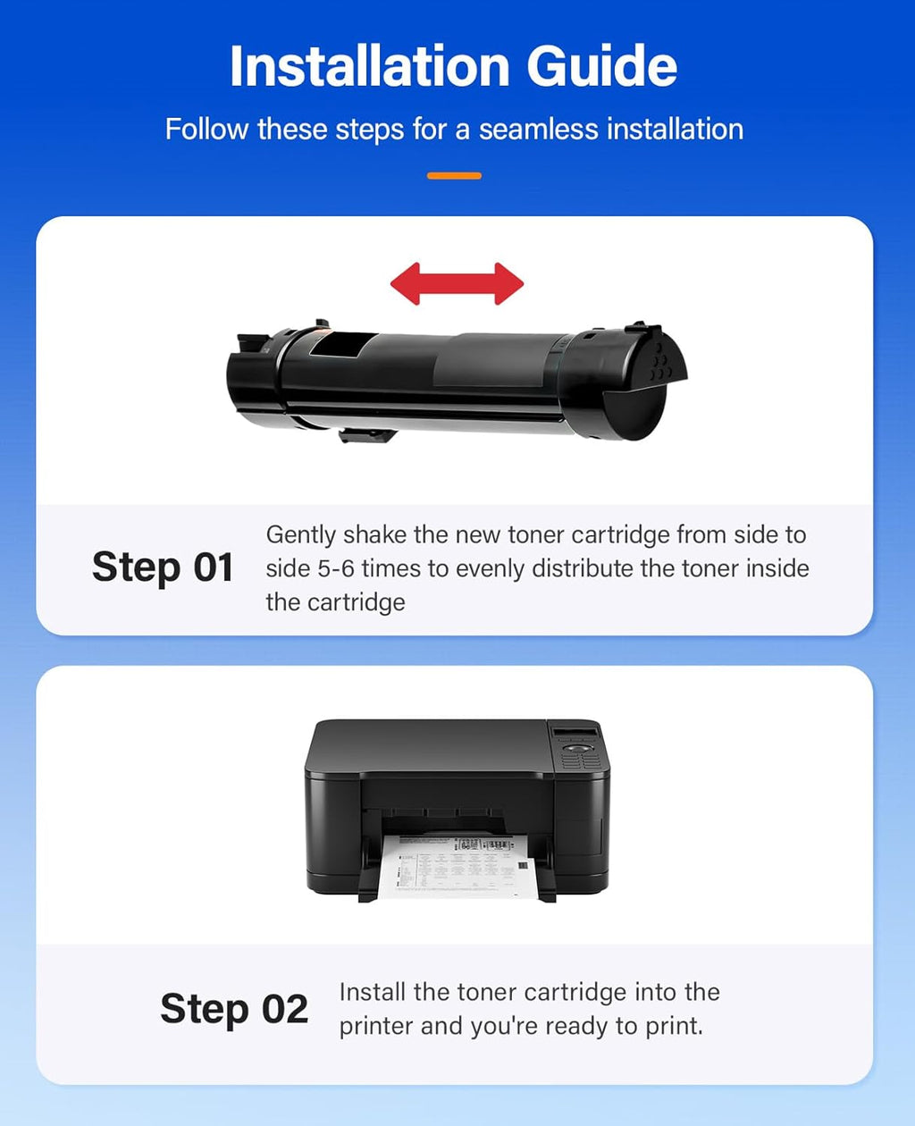 5130 Toner Cartridge Set 4-Pack High-Capacity Replacement for Dell 330-5850 330-5846 330-5843 330-5852 Compatible with Dell 5130 5130cdn 5120cdn 5140cdn Color Laser Printers(Black Cyan Magenta Yellow)