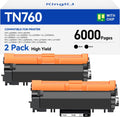 TN760 Black Toner Cartridge 2-Pack Compatible Replacement for Brother TN-760 MFC-L2710DW MFC-L2750DW HL-L2350DW DCP-L2550DW HL-L2395DW HL-L2370DW HL-L2325DW HL-L2390DW MFC-L2690DW Laser Printer Ink
