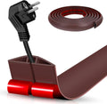 Floor Cord Cover Self Adhesive Cord Hider,10FT Cable Management, Extension Strip Protector for Wires, Prevent Cable Trips for Offices, Gyms, Exhibitions Cavity:0.39"(W) x 0.27"(H) Coffee
