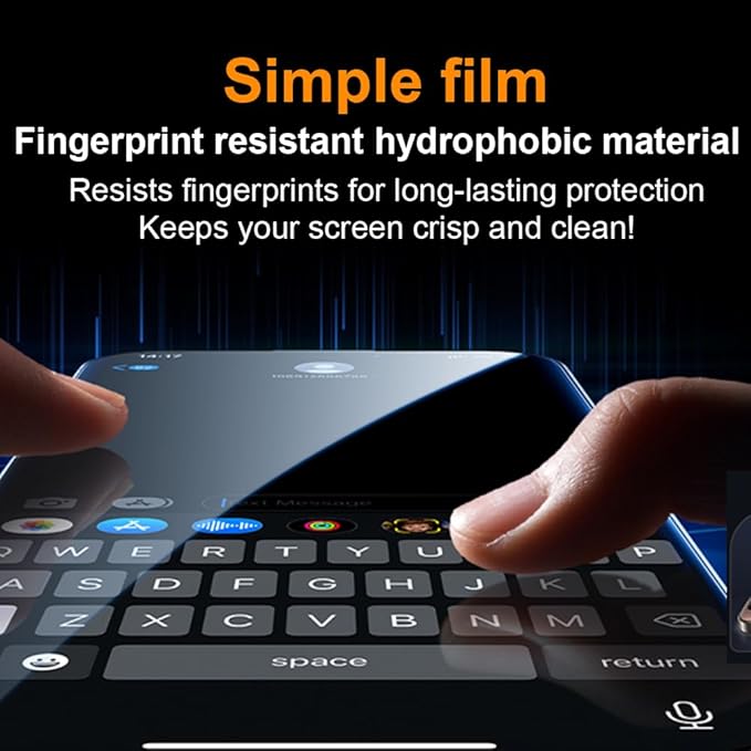 OneFish Screen Protector Privacy for iphone 13 Pro Max/14 Plus, Anti Spy Private Tempered Glass Edge Protection, Dynamic Island Compatible with Installation Frame, 9H Glass Scratch Resistant, 2Pack