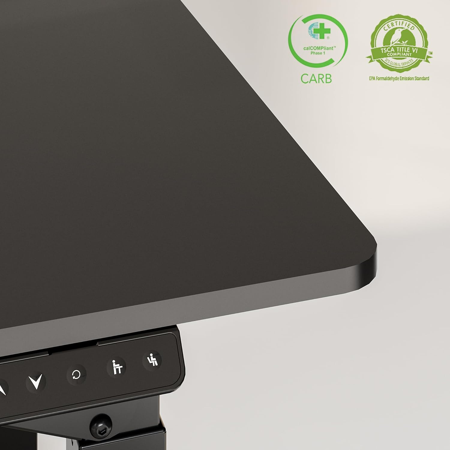 SANODESK 4-Leg Standing Desk, Electric Height Adjustable Desk with Memory Presets for Home Office, Stand up Desk Computer Workstation, 71x32 Inches Black