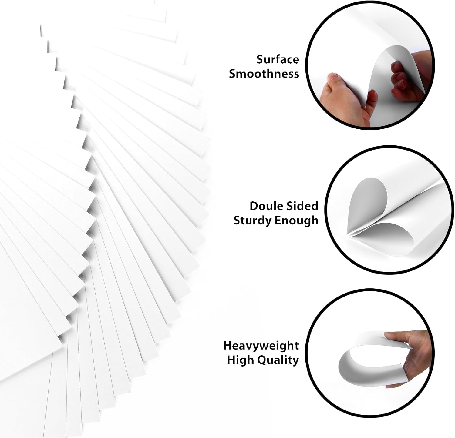 OcePor 50 Sheets White Cardstock 8.5 x 11, 92lb/250gsm Card Stock Paper, Thick Printer Cardboard Paper, Heavy Cardstock for Invitation, Resume, Certificate, Business Cards, Office