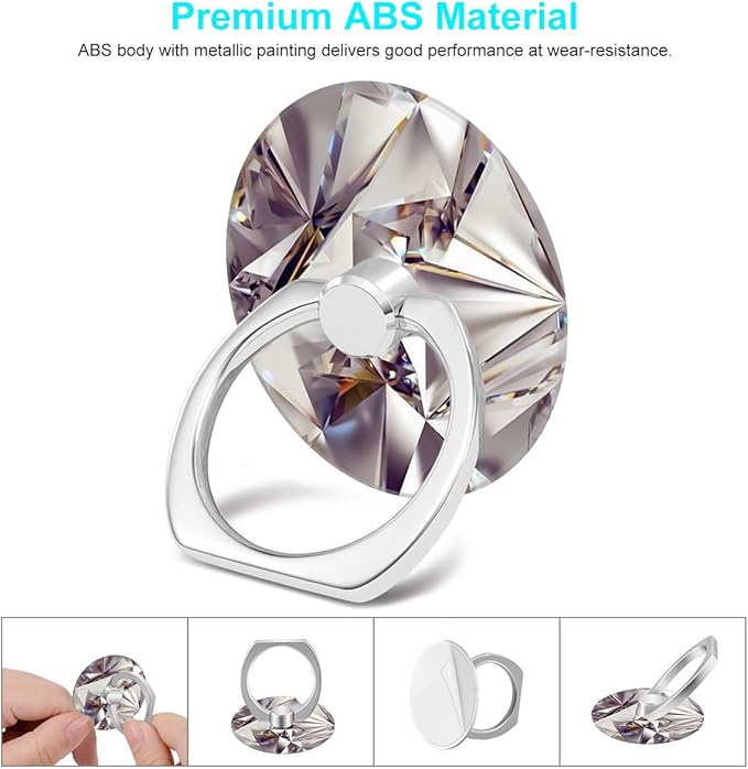 Bonoma Finger Ring Stand, 3 Pack Bling 360 Degree Rotation Phone Ring Stand Grip Holder Compatible with Smartphones and Tablets