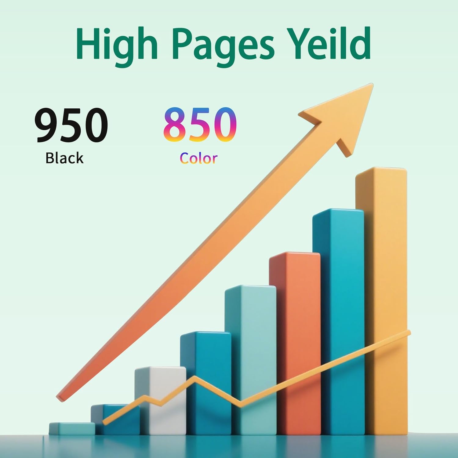 902XL Ink Cartridges Use for HP Printers OfficeJet Pro 6950, 6960 Series OfficeJet Pro 6960, 6970 Series T0A39AN 4-Pack (902XLBK 902CMY)