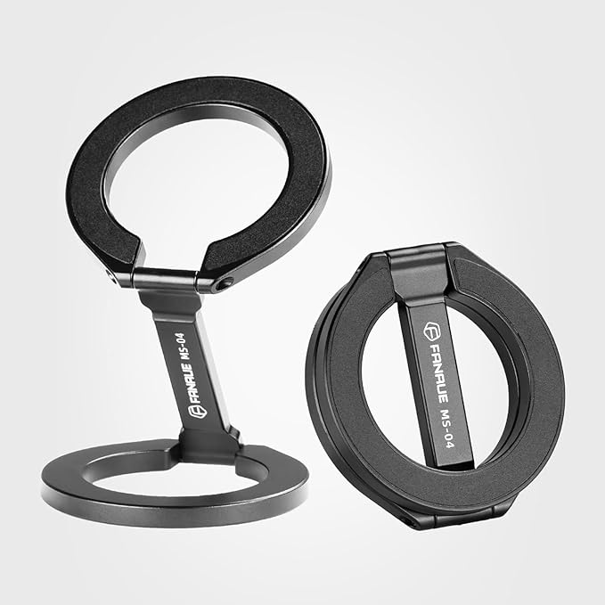 Magnetic Ring Phone Holder for iPhone 16,Double Ring Adjustable Cell Phone Stand,Magnetic Phone Holder 360° Rotation Portable Mount for iPhone 15 14 13 12 Pro Max,Mag/Safe Case,Gym,Golf Cart