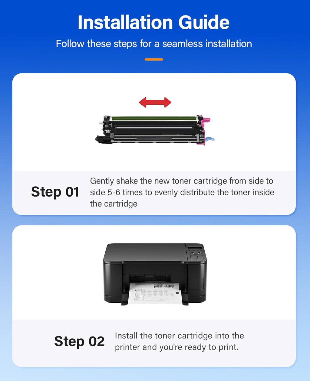 6510 6515 Drum Unit (Not Toner) 4-Pack Replacement for Xerox 106R03480 106R03477 106R03478 106R03479 Image-Drum Compatible with Xero Phaser 6510 WorkCentre 6515 Laser Printer Black Cyan Magenta Yellow