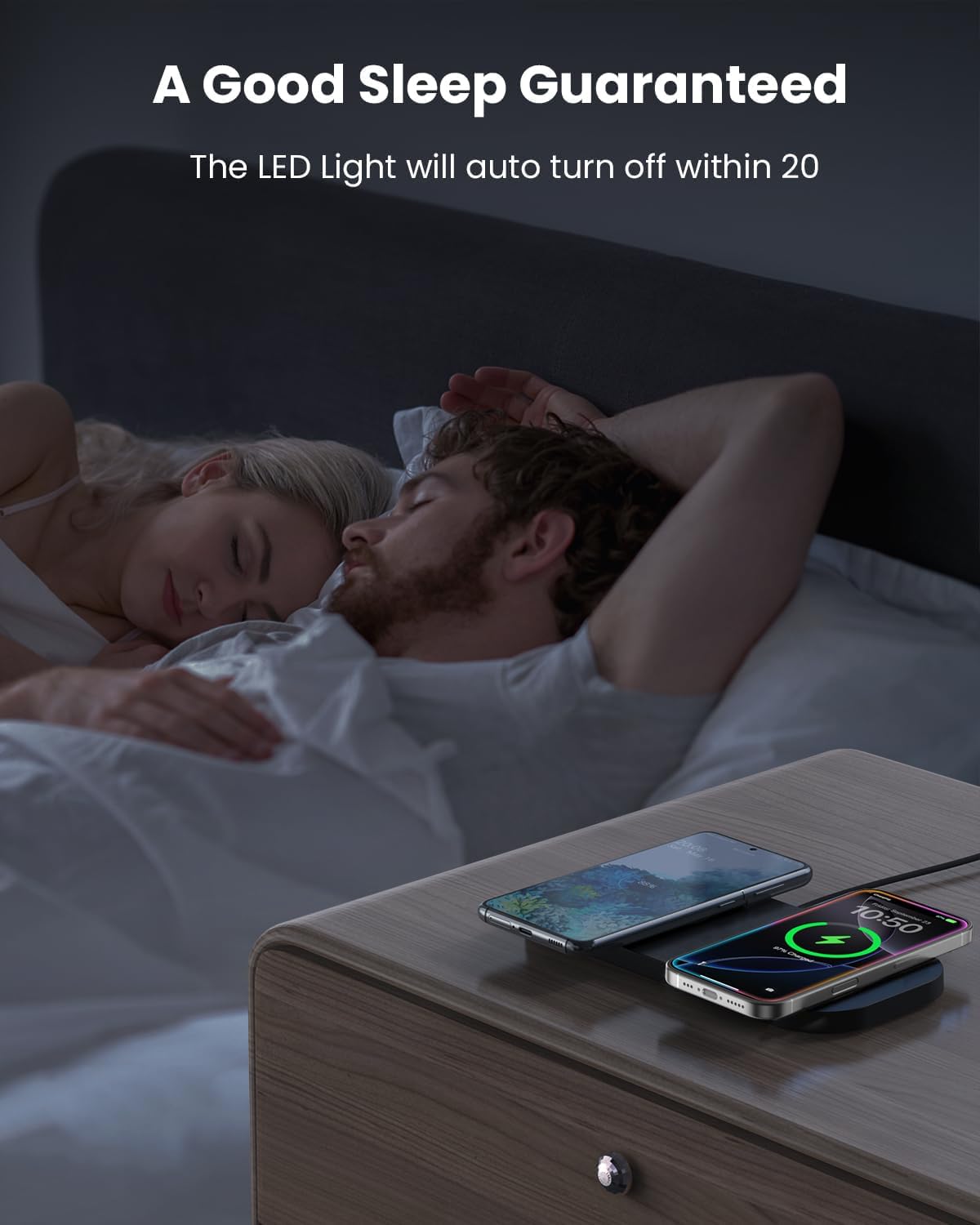 Wireless Charger, 10W Max Dual Charging Pad for iPhone 15/14/14 Plus/13 Pro Max/Pro/Mini/12/11, Airpods 3/2/Pro, Samsung S22/S21, QC 24W Adapter, Charging Adapter