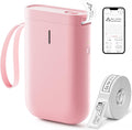 DEEPIN Label Maker Machine Portable Bluetooth Label Maker with Tape, Thermal Label Printer Multiple Templates for Phone, Mini Label Sticker Printer for Business Office Organization Pink