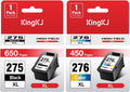 275XL 276XL Ink Cartridge 2-Pack Replacement for Canon PG-275XL CL-276XL 275 276 Ink Cartridges Combo Compatible PIXMA TS3520 TS3522 TS3500 TR4720 TR4722 TR4700 Printer Inkjet All-in-one Color Black