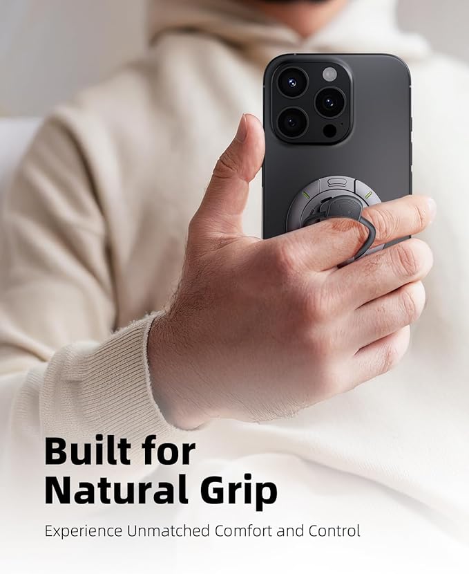 TODI for MagSafe Phone Grip Stand, 3-in-1 Magnetic Finger Ring Holder with Double-Sided Magnet, Fidget Toy Design, Magnetic Phone Stand for iPhone 16/15/14/13/12 Series