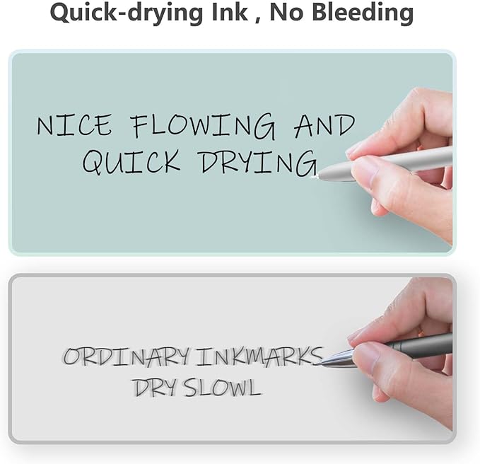 MIUTME 6Pcs Gel Pens, Retractable Gel Pens Quick Dry Ink Pens Fine Point Premium Smooth Writing Pens, Aesthetic Pens for School & Office Supplies