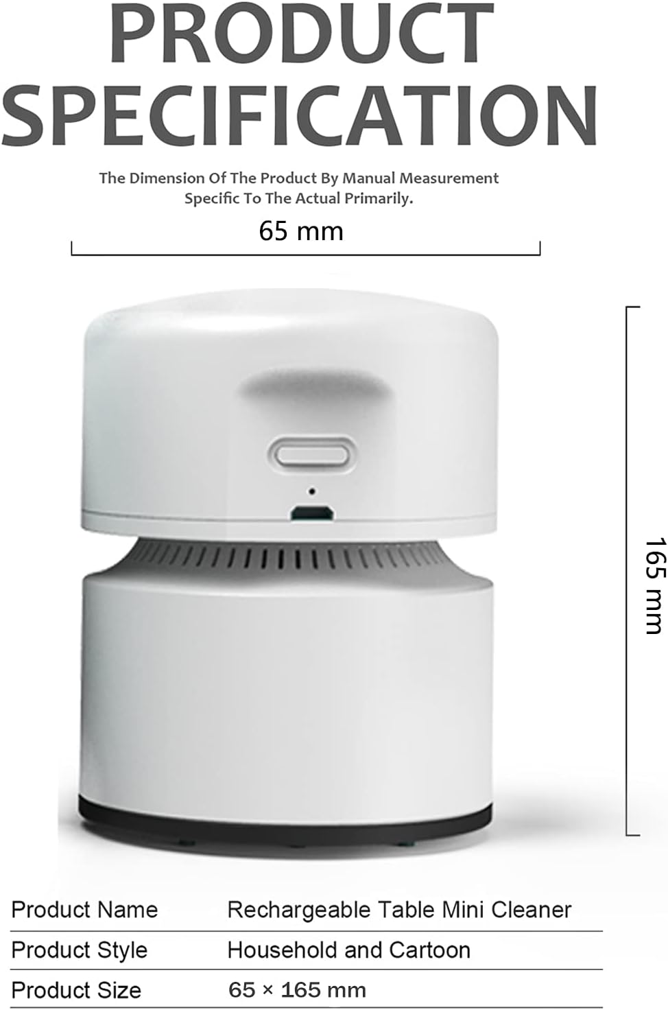 ODISTAR Desktop Vacuum Cleaner,Mini Table dust Sweeper Energy Saving with auto Power-Off Function,High Endurance up to 400 mins,Cordless&360º Rotatable Design for Keyboard/Home/Office (White)