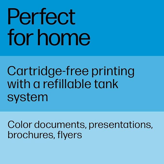 HP Smart -Tank Plus 651 Wireless All-in-One Ink -Tank Printer, up to 2 Years of Ink in Bottles, Auto Document Feeder, Mobile Print, Scan, Copy,, Fax, Works with Alexa (7XV38A)