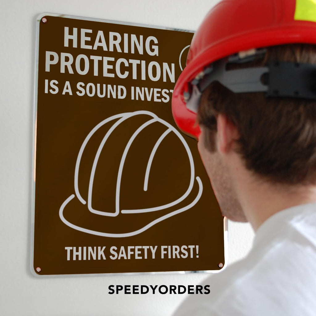 Custom Metal Signs, Personalized Aluminum, Customized Safety, Business Signs, Waterproof Outdoor, White Aluminum (Brown, 30x24 In)