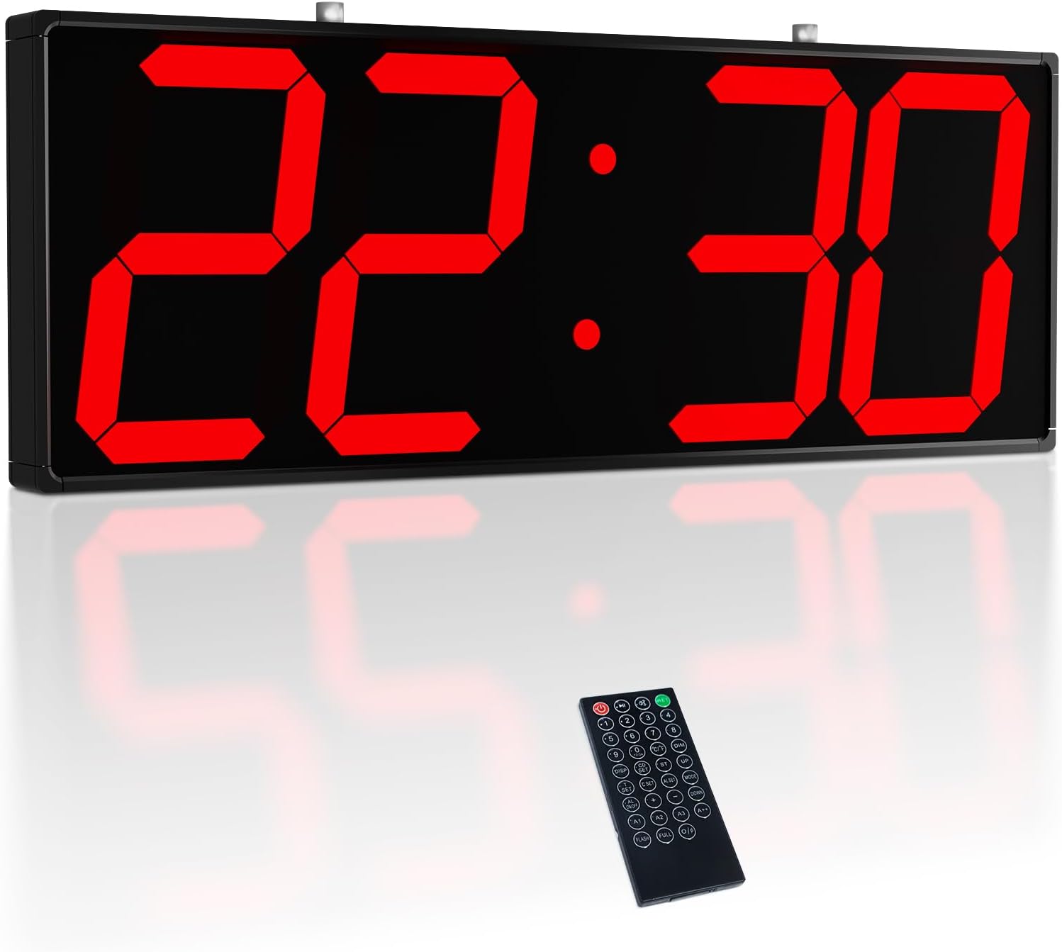 Digital Wall Clock with Double Sided Display, Large LED Clock with Timer,Alarm,Temperature and Date,Two Faced Hanging Digital Clock Large Display for Multiple Public Places(Red)