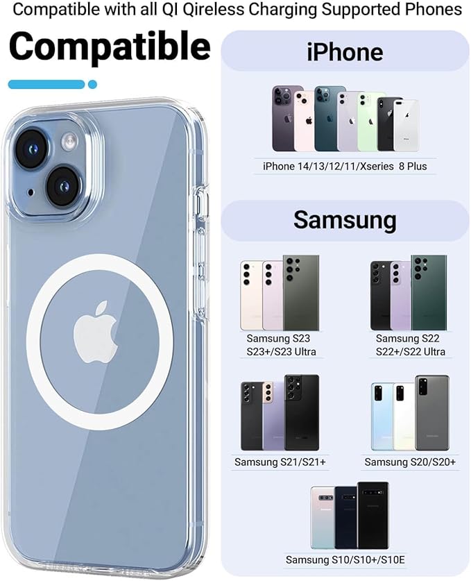 for Magsafe Ring 10PCS-Ultra Thin(0.4mm)-Universal Metal Rings Sticker Compatible with iPhone 15 Pro Max,15 Pro,15/14/13/12 Series,Samsung Galaxy,Google Pixel Series - White