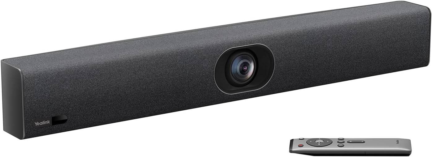 Yealink UVC40 E2 USB Conference Room Camera System 4K Video Conference Camera 120° Wide-Angle Lens 8 Microphone 5W High-Fidelity Speaker Auto Framing Speaker Tracking Compatible with Microsoft, Zoom