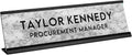 Custom Engraved Desk Plate | Personalized with your Name and Title | Perfect Decor for Office, Business, or Home | Multiple Font and Color Options | 2x8" or 2x10" (Marble w/Black Letters, 2x10")