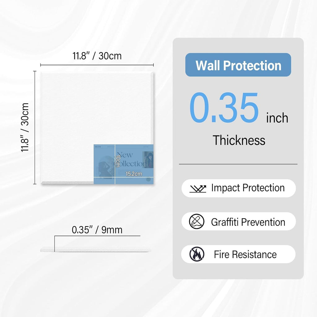 Large Cork Boards for Walls – 48 x 36 Self Adhesive Felt Wall Tiles, Ideal for Office Wall Organizing Bulletin Board, Easy to Install Cork Boards Felt Board