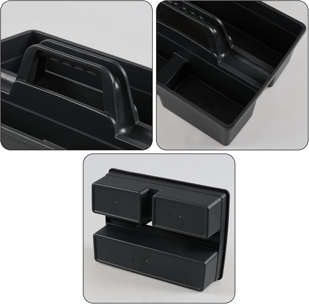 6 Pack Plastic Cleaning Caddy with Handle for Cleaning Supplies, Gray Plastic Carry Caddy Cleaning Tote