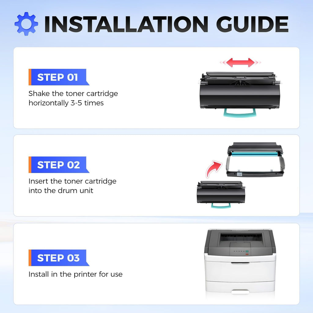 E260X22G Imaging Unit (Not Toner) High Yield Replacement for Lexmark E260X22G Drum Unit Compatible with E260 E360 E460 E462 E260d E260dn E260dt E260dtn E360d E360dn E460d E460dw E462dtn Laser Printer