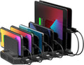 【10PCS】 Unitek Multi Charging Station, 10-Port USB Charger for Multiple Device with SmartIC Tech and Adjustable Dividers, Organizer Stand Compatible with iPad, Tablet, Kindle, iPhone - 10PCS, White
