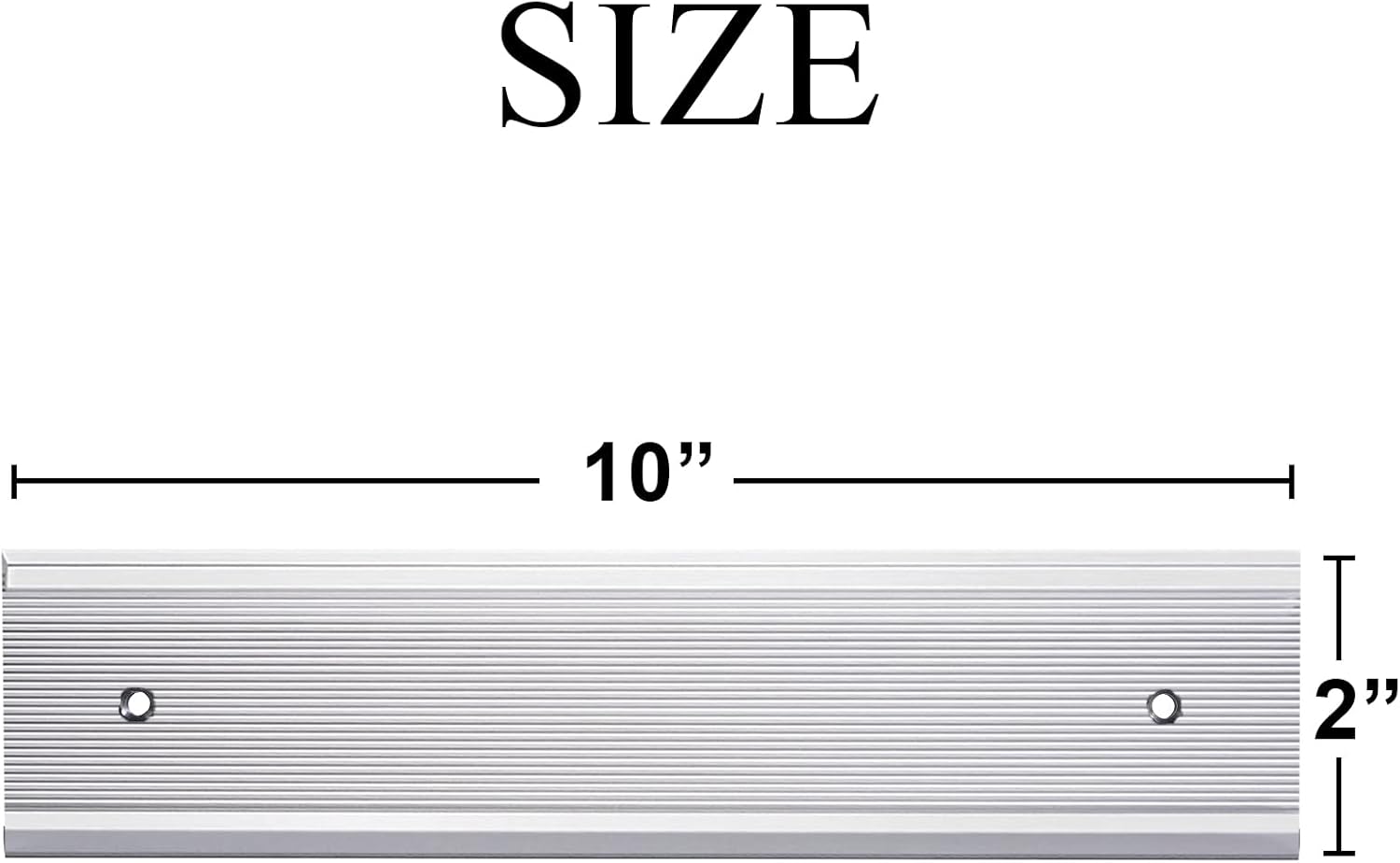 5 Pack Aluminum Wall or Door Name Plate Holder, Wall Mount Office Door Sign Holder with Double Sided Tape, for Business Department, Meeting Room, Room Number (Silver, 2" x 10")