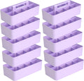 -Large Portable Caddy, DIY Dividers, 8 Compartments, School Office Supplies Home Business Basket with Handle Storage Organize Made in USA (10 PACK, Lavender)