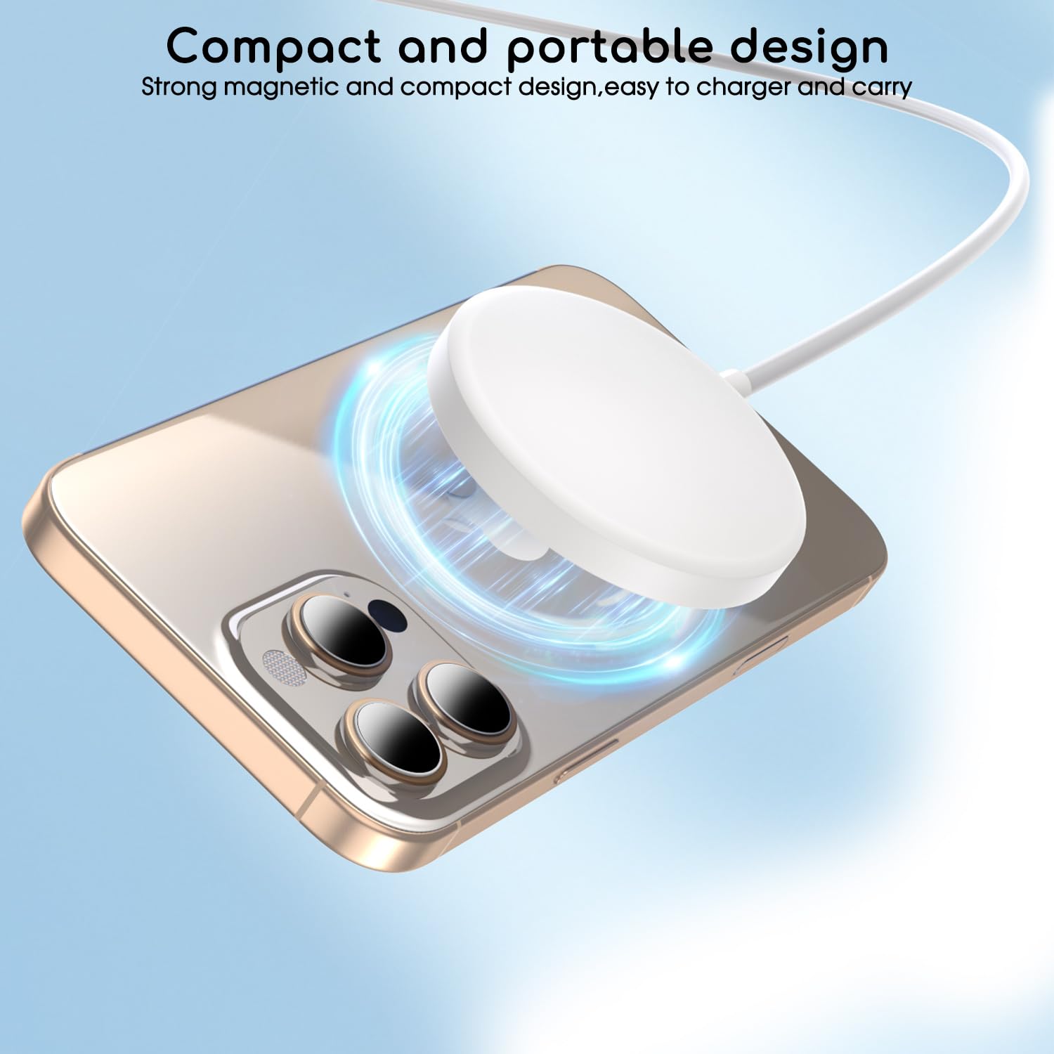 Magnetic Wireless Charger for iPhone, 2Pack 6FT [Apple MFi Certified]Mag-Safe Charger Cable Wireless Magnetic Charging Cord with USB C Fast Charging Block for iPhone Air/17/17 Pro/17 Promax/16E/16Plus