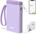 Nelko Label Maker Machine with Tape, P21 Bluetooth Label Printer, Wireless Mini Label Makers with Multiple Templates for School Office Home, Purple