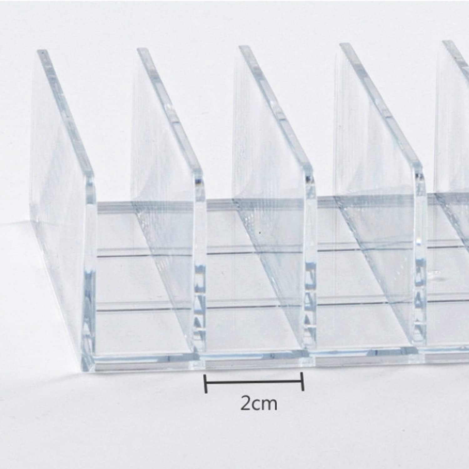Acrylic Mail Holder 2 Pack, 7 Slots Clear Desk Organizer for Sorting Mail, Clear Bill Money Organizer for Envelope, Card and Makeup, Cash Tray for Cash Stuffing, Use in Home and Office