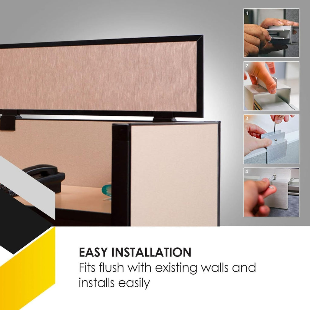 OBEX Acoustical Cubicle Privacy Screen Extender Desk Panel & Office Divider, Add Separation & Block Noise, 18" x 60", Slate